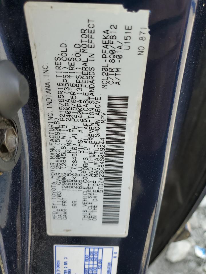 Photo 12 VIN: 5TDZA23C84S089244 - TOYOTA SIENNA 