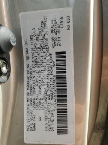 Photo 13 VIN: 5TDZA23C94S025620 - TOYOTA SIENNA CE 