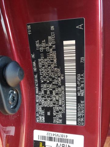 Photo 12 VIN: 5TDZA23CX6S584385 - TOYOTA SIENNA CE 