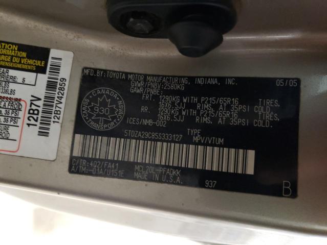 Photo 13 VIN: 5TDZA29C85S333127 - TOYOTA SIENNA CE 