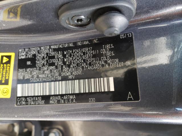 Photo 12 VIN: 5TDZA3EH4DS040198 - TOYOTA HIGHLANDER 