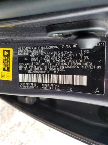 Photo 9 VIN: 5TDZA3EH5BS014111 - TOYOTA HIGHLANDER 