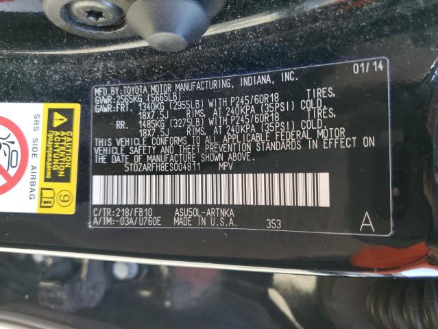 Photo 12 VIN: 5TDZARFH8ES004811 - TOYOTA HIGHLANDER 