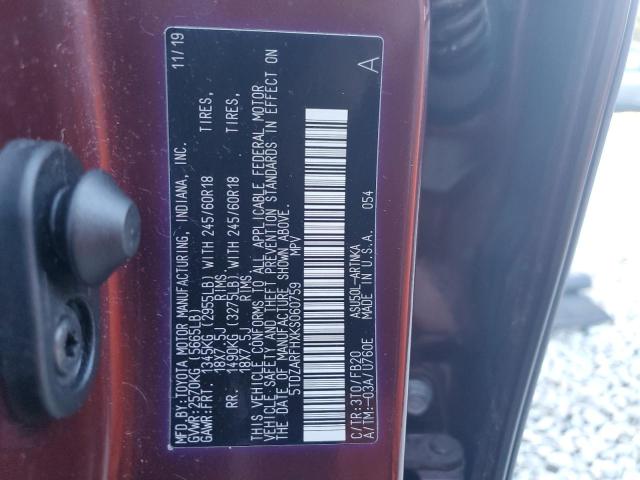 Photo 12 VIN: 5TDZARFHXKS060759 - TOYOTA HIGHLANDER 