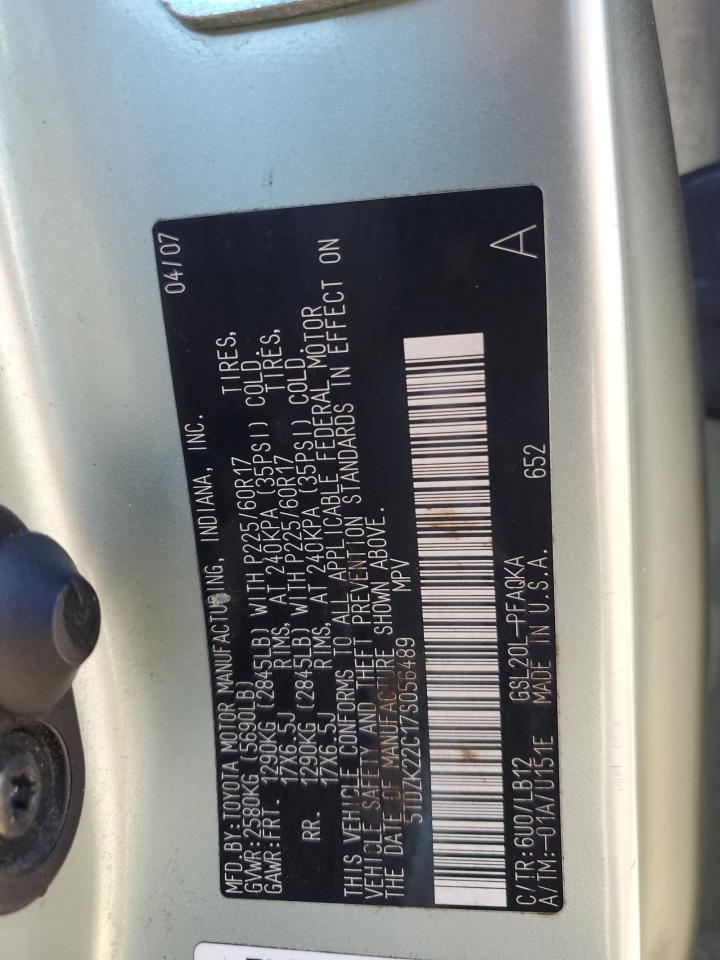 Photo 11 VIN: 5TDZK22C17S056489 - TOYOTA SIENNA 