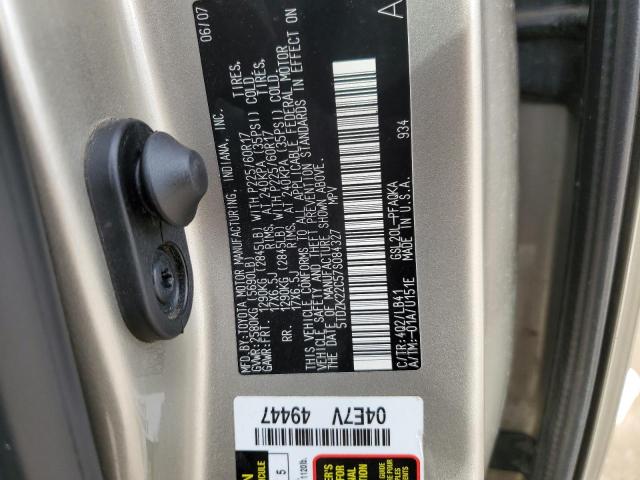 Photo 12 VIN: 5TDZK22C57S084327 - TOYOTA SIENNA XLE 