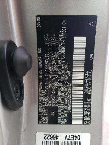 Photo 9 VIN: 5TDZK22C69S226803 - TOYOTA SIENNA XLE 