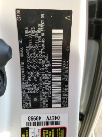 Photo 12 VIN: 5TDZK22C78S175293 - TOYOTA SIENNA XLE 