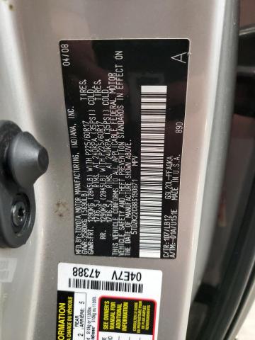 Photo 12 VIN: 5TDZK22C88S190871 - TOYOTA SIENNA XLE 