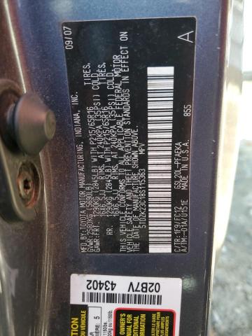 Photo 12 VIN: 5TDZK23C18S115363 - TOYOTA SIENNA CE 