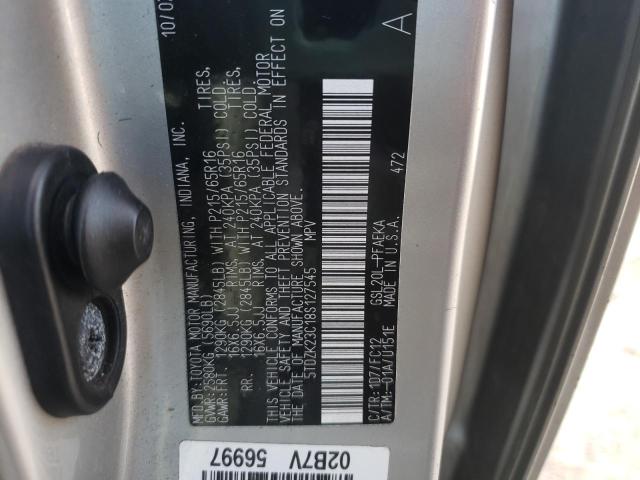 Photo 13 VIN: 5TDZK23C18S127545 - TOYOTA SIENNA CE 