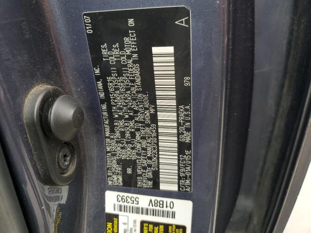 Photo 12 VIN: 5TDZK23C37S016459 - TOYOTA SIENNA CE 