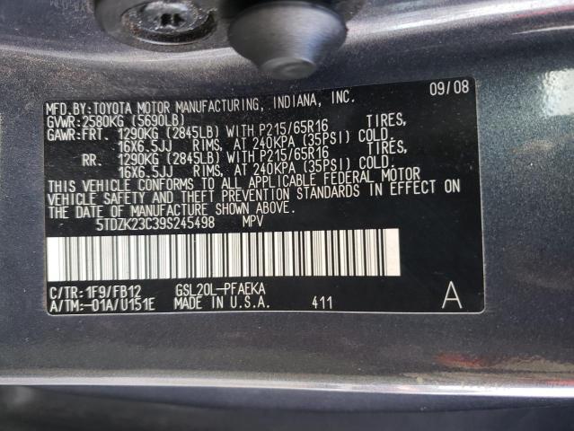 Photo 12 VIN: 5TDZK23C39S245498 - TOYOTA ALL MODELS 