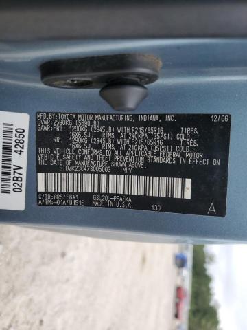 Photo 13 VIN: 5TDZK23C47S005003 - TOYOTA SIENNA CE 