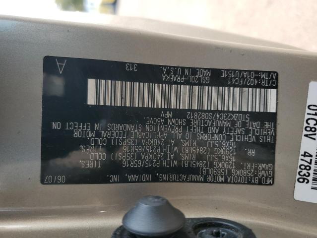 Photo 12 VIN: 5TDZK23C47S082812 - TOYOTA SIENNA CE 