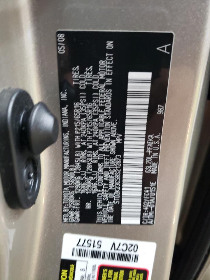 Photo 12 VIN: 5TDZK23C58S212873 - TOYOTA SIENNA 