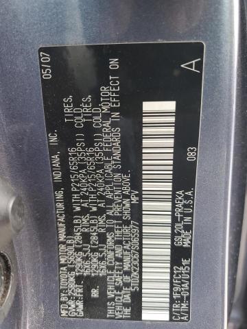 Photo 12 VIN: 5TDZK23C67S065977 - TOYOTA SIENNA CE 