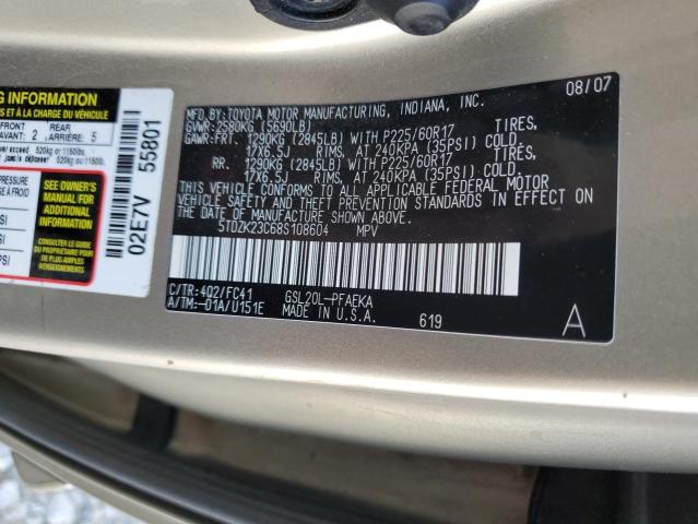 Photo 12 VIN: 5TDZK23C68S108604 - TOYOTA SIENNA CE 