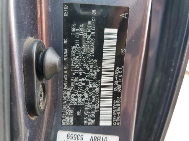 Photo 12 VIN: 5TDZK23CX7S069630 - TOYOTA ALL MODELS 