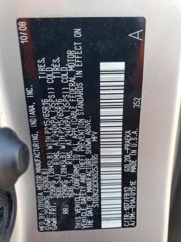 Photo 12 VIN: 5TDZK23CX9S257695 - TOYOTA SIENNA CE 