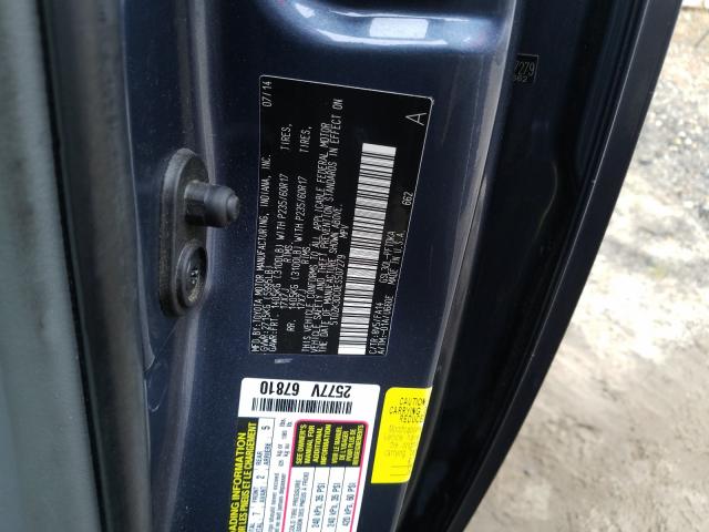 Photo 9 VIN: 5TDZK3DC0ES507279 - TOYOTA SIENNA 