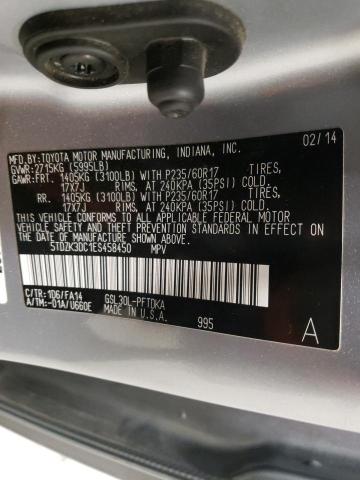 Photo 9 VIN: 5TDZK3DC1ES458450 - TOYOTA SIENNA 