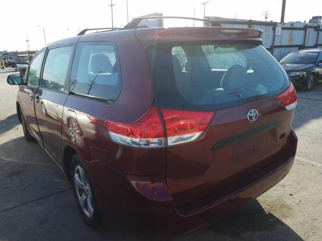 Photo 2 VIN: 5TDZK3DC2BS035971 - TOYOTA SIENNA 