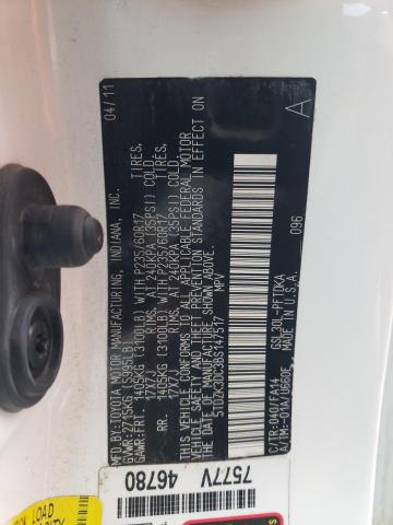Photo 12 VIN: 5TDZK3DC3BS147517 - TOYOTA SIENNA 
