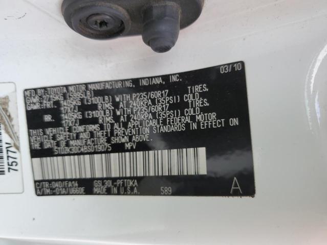 Photo 12 VIN: 5TDZK3DC4BS019075 - TOYOTA SIENNA 