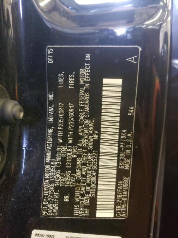 Photo 9 VIN: 5TDZK3DC4FS635221 - TOYOTA SIENNA 