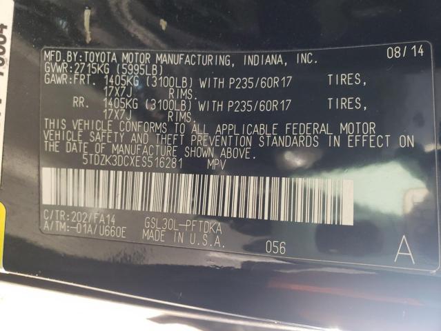 Photo 13 VIN: 5TDZK3DCXES516281 - TOYOTA SIENNA 