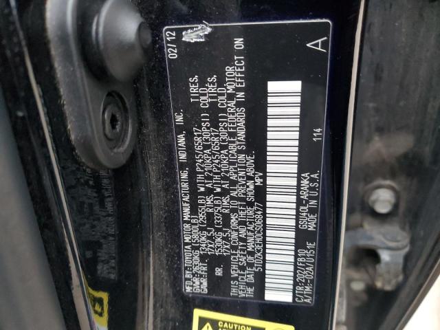 Photo 12 VIN: 5TDZK3EH0CS068477 - TOYOTA HIGHLANDER 