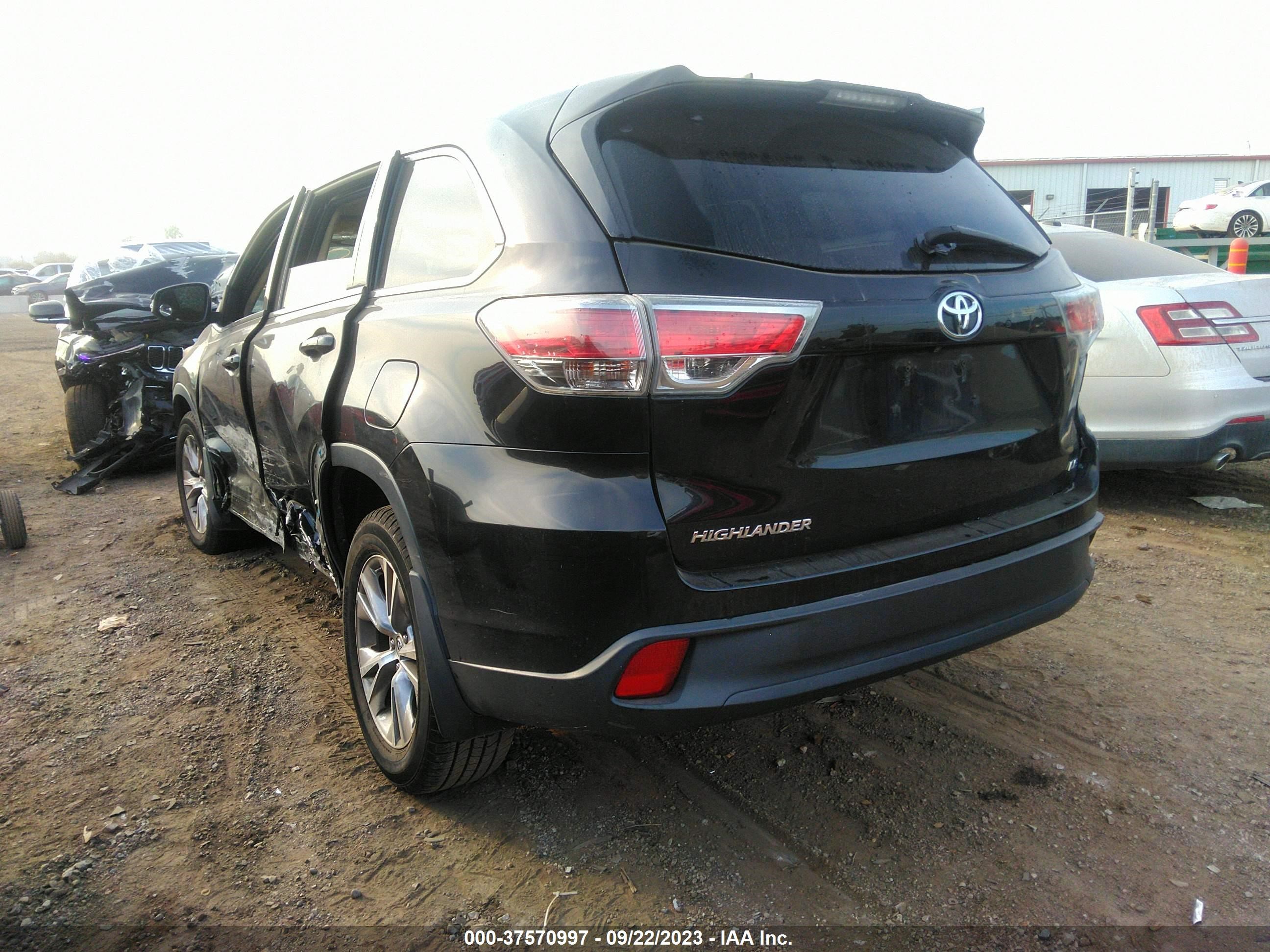 Photo 2 VIN: 5TDZKRFH3FS058547 - TOYOTA HIGHLANDER 