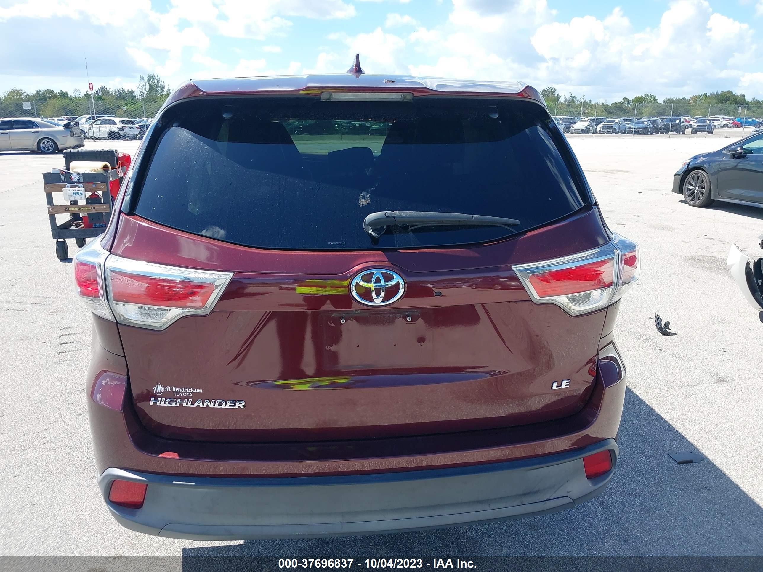 Photo 16 VIN: 5TDZKRFH9GS129459 - TOYOTA HIGHLANDER 