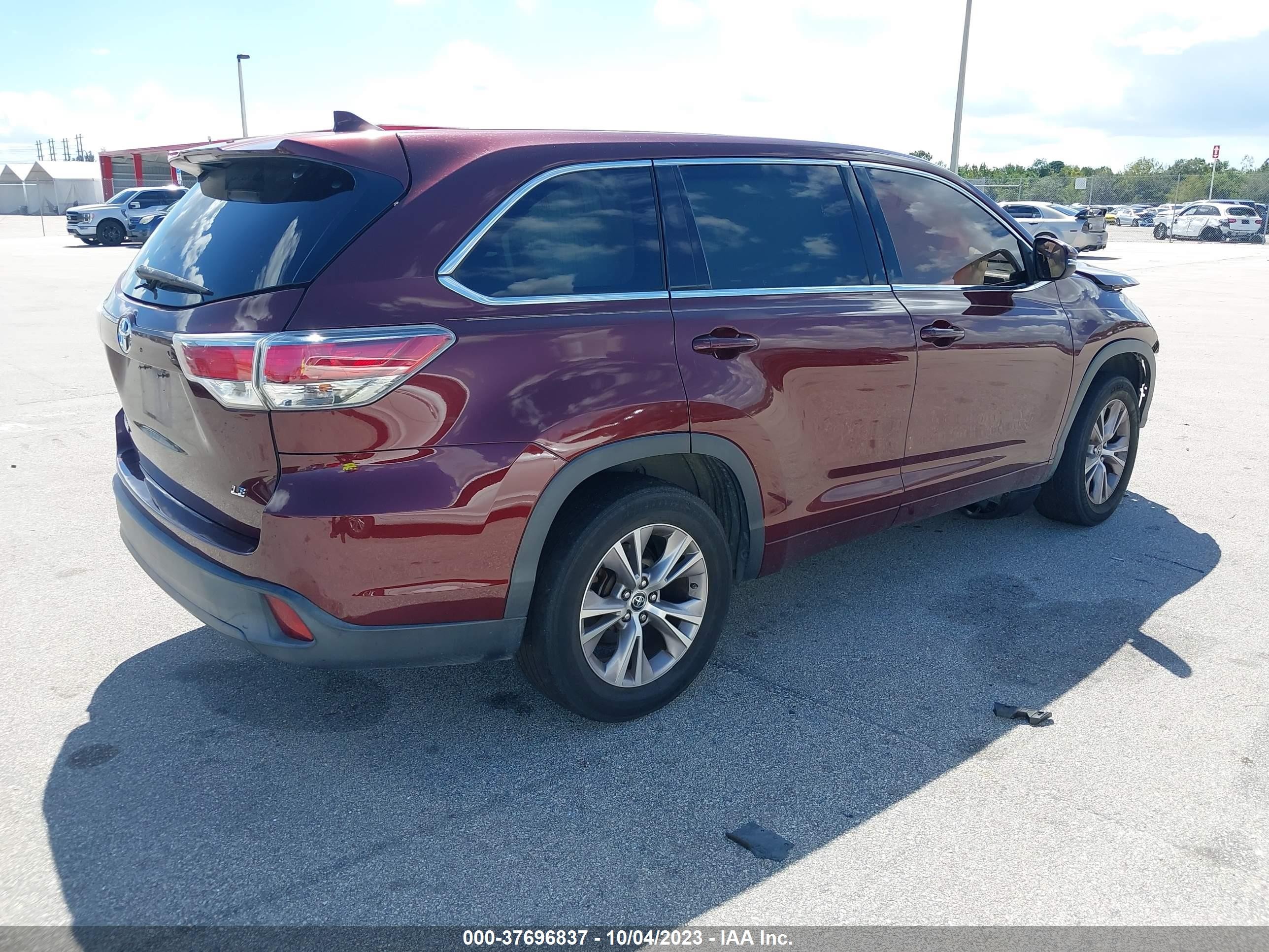 Photo 3 VIN: 5TDZKRFH9GS129459 - TOYOTA HIGHLANDER 