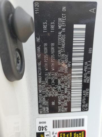 Photo 12 VIN: 5TDZSKFC1MS002826 - TOYOTA SIENNA LIM 