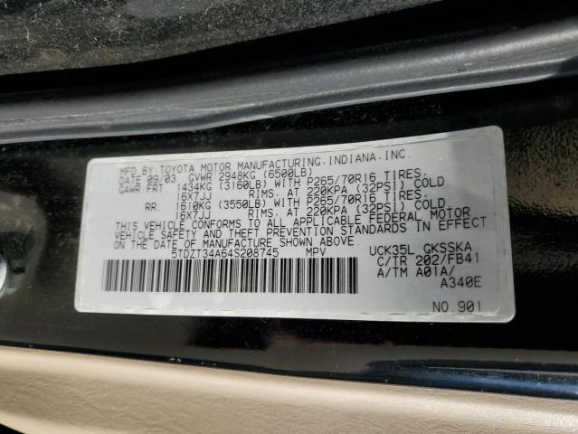 Photo 12 VIN: 5TDZT34A64S208745 - TOYOTA SEQUOIA SR 