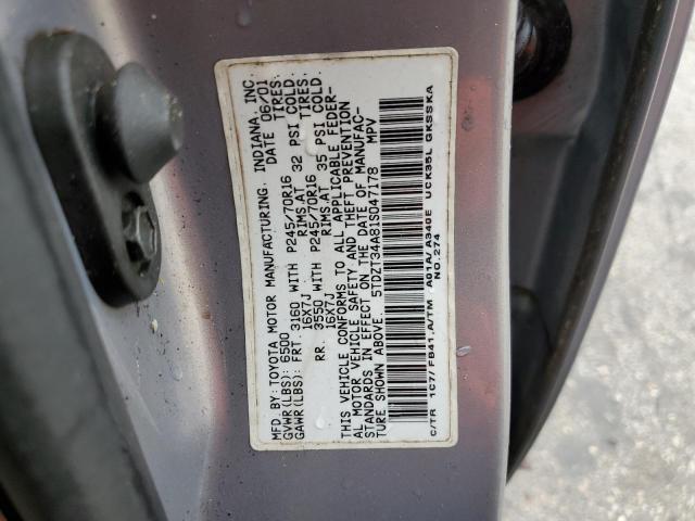 Photo 12 VIN: 5TDZT34A81S047178 - TOYOTA SEQUOIA 