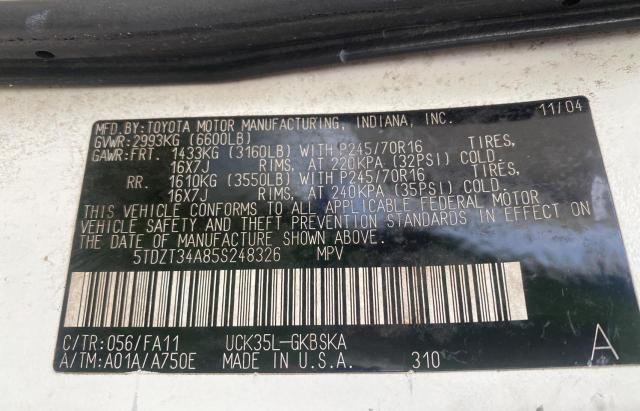 Photo 9 VIN: 5TDZT34A85S248326 - TOYOTA SEQUOIA 