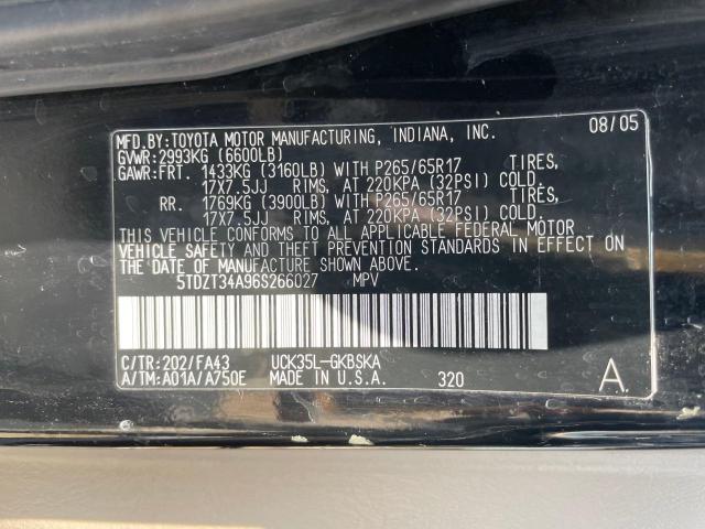 Photo 9 VIN: 5TDZT34A96S266027 - TOYOTA SEQUOIA SR 