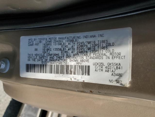 Photo 12 VIN: 5TDZT34AX2S081561 - TOYOTA SEQUOIA SR 