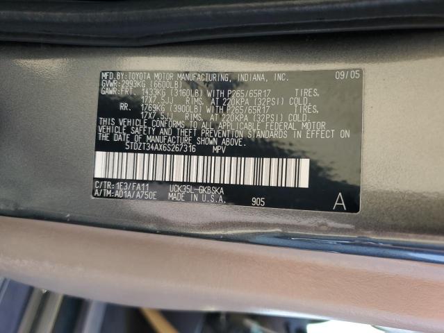 Photo 12 VIN: 5TDZT34AX6S267316 - TOYOTA SEQUOIA SR 