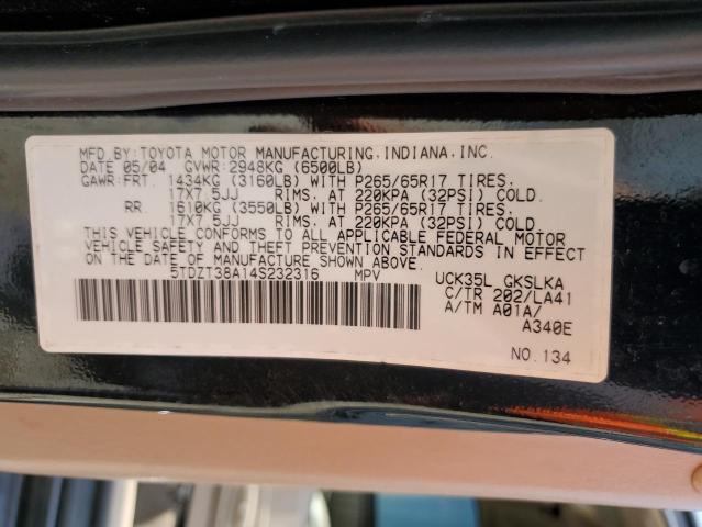 Photo 12 VIN: 5TDZT38A14S232316 - TOYOTA SEQUOIA 