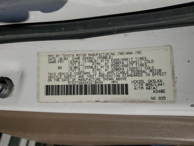 Photo 12 VIN: 5TDZT38A34S210494 - TOYOTA SEQUOIA LI 