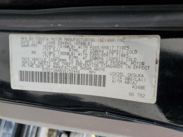 Photo 12 VIN: 5TDZT38A63S152444 - TOYOTA SEQUOIA 