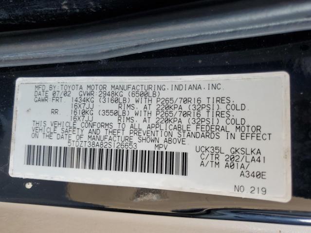 Photo 12 VIN: 5TDZT38A82S126653 - TOYOTA SEQUOIA LI 