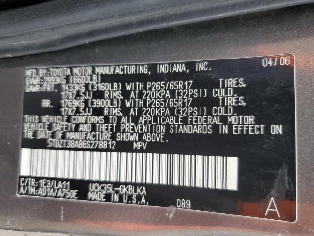 Photo 12 VIN: 5TDZT38A86S278812 - TOYOTA SEQUOIA 