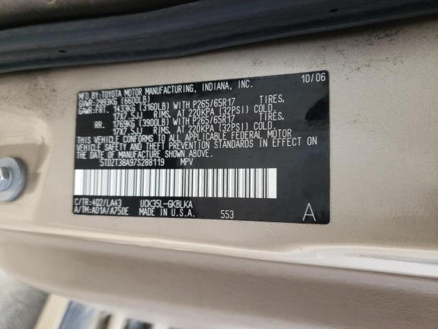 Photo 12 VIN: 5TDZT38A97S288119 - TOYOTA SEQUOIA 