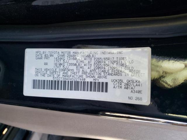 Photo 9 VIN: 5TDZT38AX4S227440 - TOYOTA SEQUOIA LI 