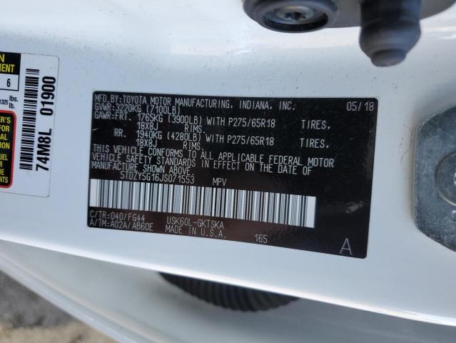 Photo 12 VIN: 5TDZY5G16JS071553 - TOYOTA SEQUOIA 